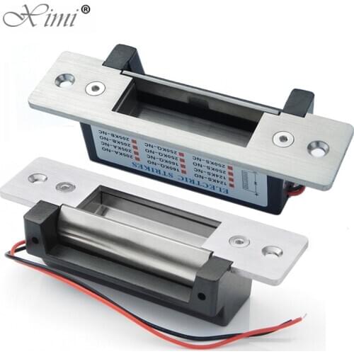 12V ANSI Electric Strike Lock 1000kg Holding Force Stainless Steel Standard Heavy Duty Electric Lock Home Office Door Lock