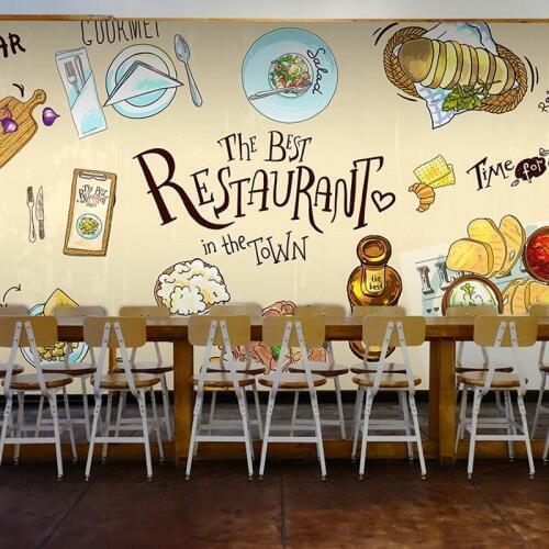Photo wallpaper 3D custom large graffiti mural delicacy leisure tea shop bakery cafe wallpaper mural