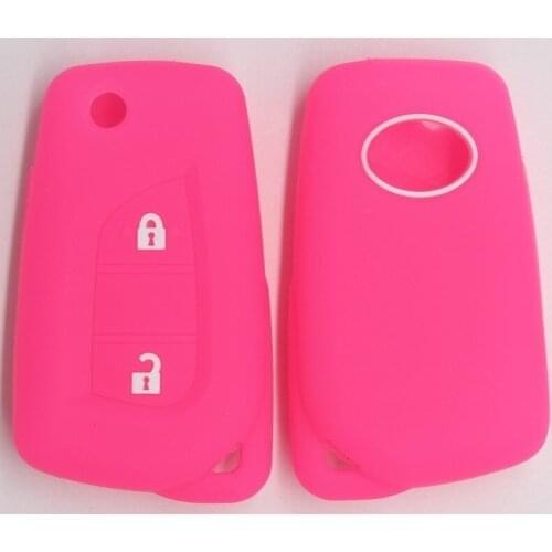 KAPU Silicone Key Case Cover For Toyota FJ Cruiser Highlander Celica Camry Corolla Echo Keyless Fob Shell Holder Protector