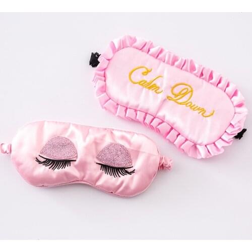 Kawaii Soft Eye Mask Sleeping Mask Plush Eye Shade Cover 3D Simulation Embroidery Eyeshade Relax Mask For Travel Party Gifts