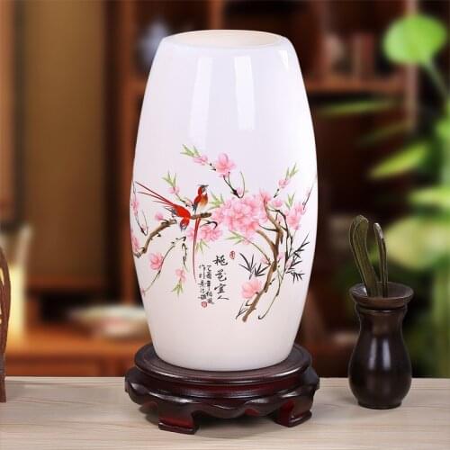 Jingdezhen Ceramic New Chinese Antique Bedroom Bedside Table Lamp Chinese Style Living Room Study Decoration Led Table Lamp