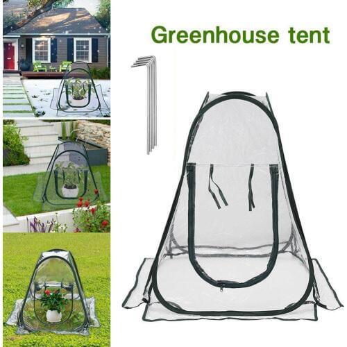 Mini Portable Garden Plant Cover Clear Plastic Greenhouse Plant Protection Cover Anti Freeze Frost Flowers Plants Growing Tent