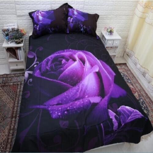 High definition 3d flower duvet cover set king queen full twin size bed linen set
