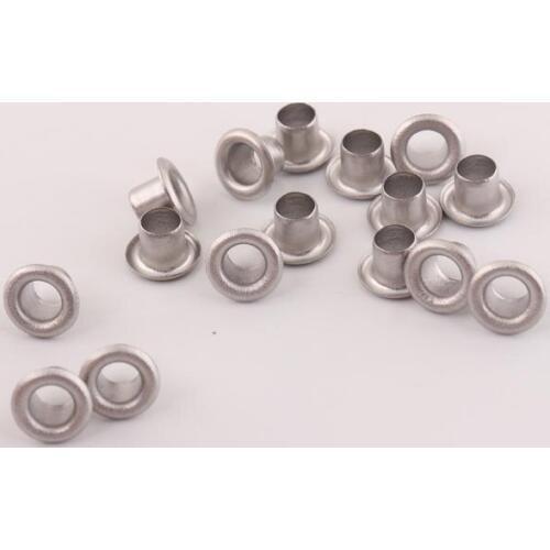 500pcs/lot 6mm outer mini Grommets Nickel color plated Eyelets round shape for garment bag shoes diy hardware accessories