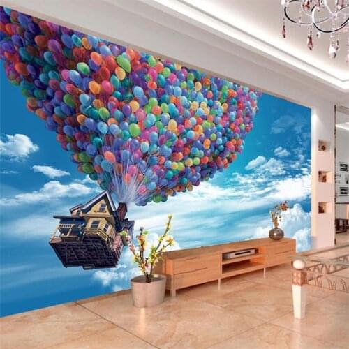 Milofi size custom 3D printing wallpaper mural modern minimalist hot air balloon home decoration background wall