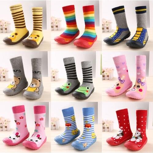 Children non-slip shoes baby soft rubber sole floor socks baby toddler sock shoes baby fashion boots newborn shoes