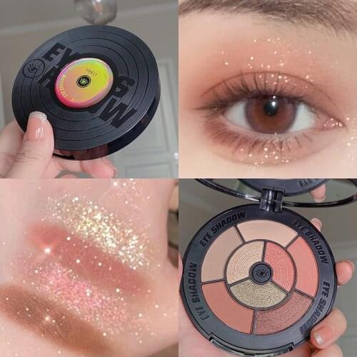 8 Color Shimmer Matte Glitter Eyeshadow Palette Metallic Diamond Eyeshadow Pallete Shiny Pigmented Makeup Palette Cosmetic