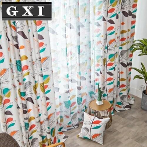 Modern Simplicity Printed Leaves Blackout Curtains for Living Room Bedroom Treatments Window Curtain Drapes Customize Made