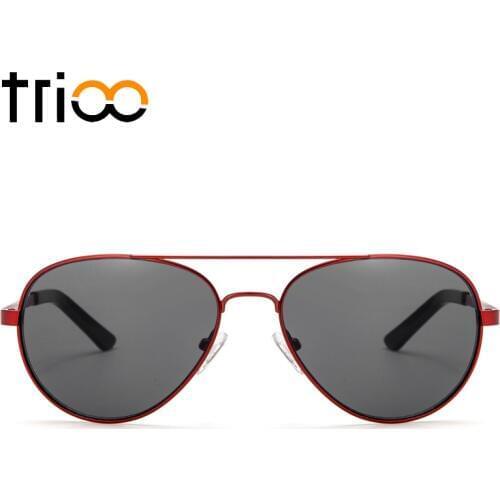 TRIOO Luxury Wine Color Shades Sun Glasses Metal Cool Anti-Glare Prescription Oculos de sol Summer Fashion Sunglasses Men