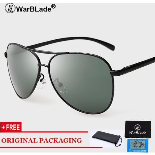 WarBLade Mens Sunglasses Brand Designer Pilot Polarized Male Sun Glasses Eyeglasses gafas oculos de sol masculino For Men