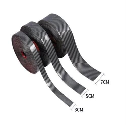 Carbon Fiber Sticker Car Door Sill Protector Bumper Protector Vinyl Car Wrap Film 5D Tape Anti-Collision Scuff Protection Film