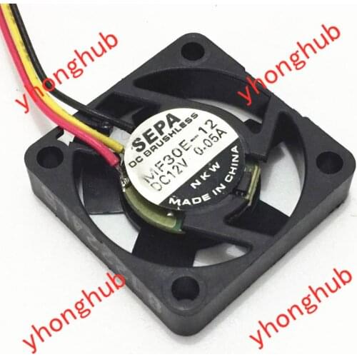 SEPA MFB30E-12A DC 12V 0.03A 30x30x7mm Server Cooling Fan