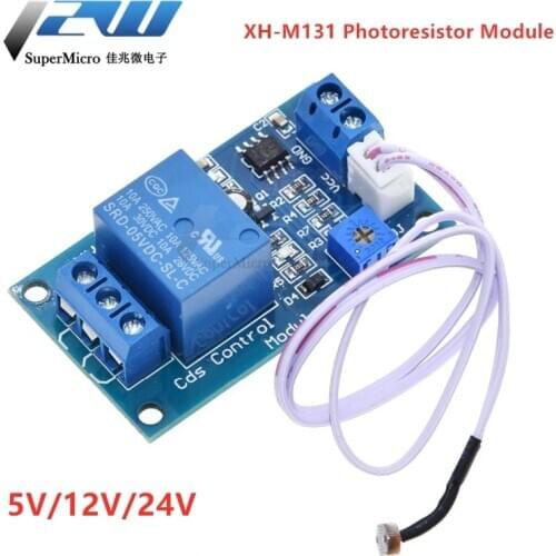 XH-M131 DC 5V / 12V / 24V, Light Control Switch, Photoresistor Relay, Module Detection, 10A Brightness Sensor, Automatic Control