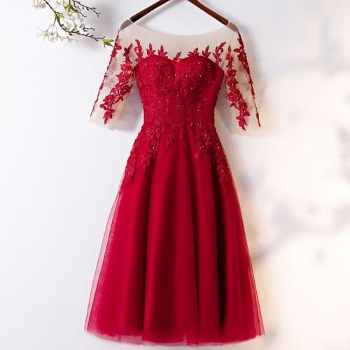 2021 Vintage Evening Dresses The O-neck A-line Party Prom Dress Classic Embroidery Vestido De Festa Robe Soiree F