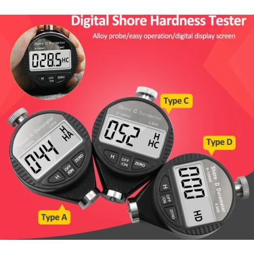 0-100 HA HD HC Digital Shore Durometer Sclerometer Rubber Hardness Tester Meter Paragraph Tire Plastic Rubber Test Tool