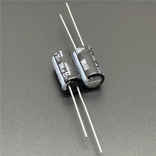 10pcs/100pcs 390uF 25V NICHICON HV Series 8x15 High Ripple Current Low Impedance 25V390uF Aluminum Electrolytic Capacitor