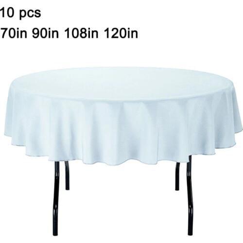 10pcs Christmas Halloween Tablecloth Polyester Round Table Cloth Party Catering Home Kitchen Dining Table Wholesale