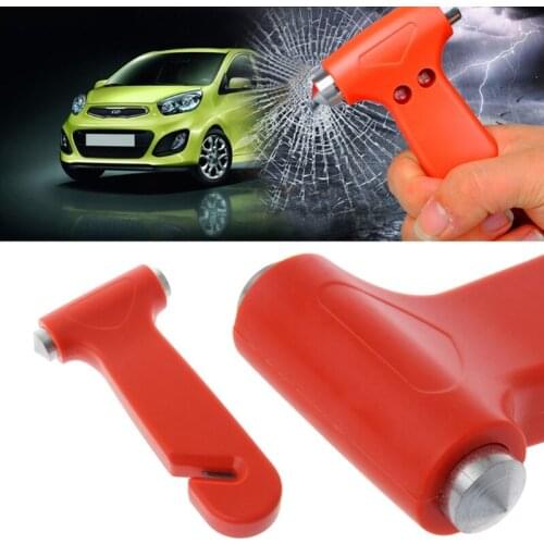 2 in 1 Car Emergency Safety Escape Hammer Glass Window Breaker Belt Cutter Tool