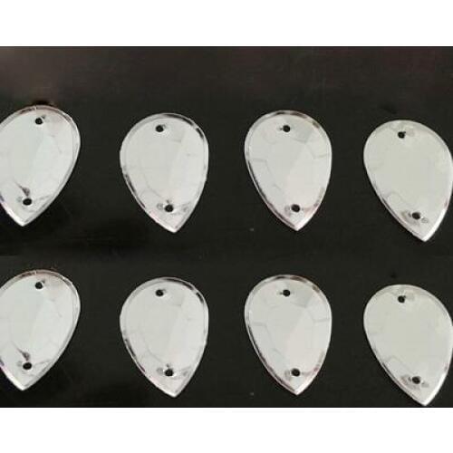 300pcs 13*18mm Water Drops Cup Oval Sequins Wedding Garment Decoration Crafts Materials Beauty Accessories Crystal White