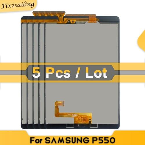5 Pcs/Lots New LCD For Samsung Galaxy Tab A 9.7 P550 SM-P555 Display Touch Screen Digitizer Assembly Replacement Super Quality