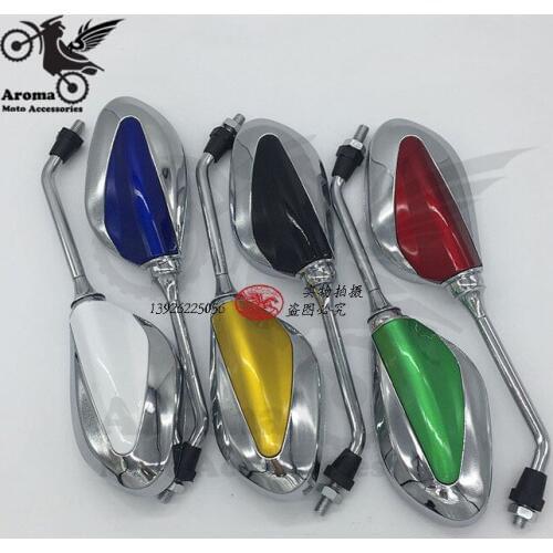 6 colors available 10mm 8mm universal scooter parts motorbike rearview mirror for honda suzuki yamaha motorctxle mirror moto
