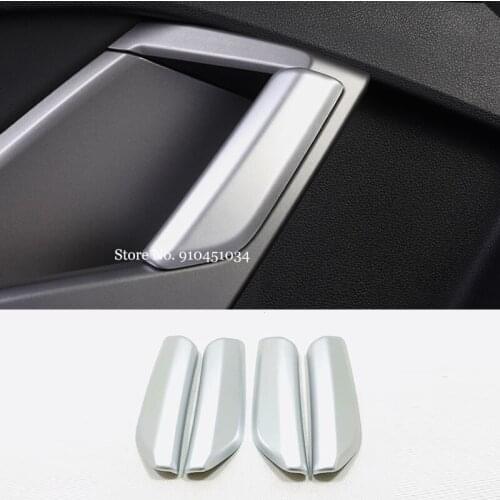 ABS Matte/Carbon fiber LHD Car door Inside Armrest Decorative strip Cover Trims Car Styling For Audi Q3 2019 2020 Accessories