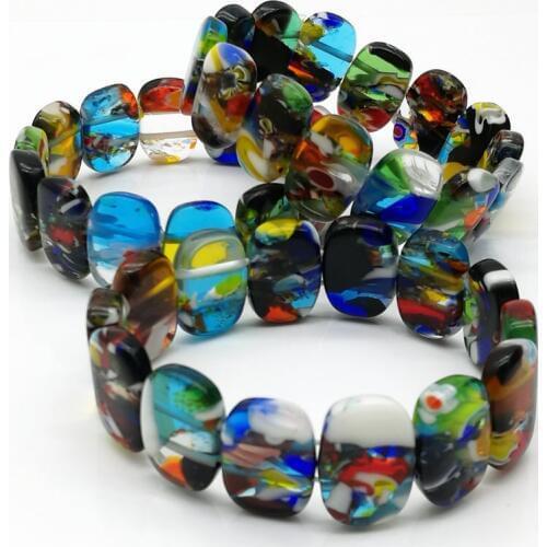Article 3 the fashion camouflage multicolor glass bead bracelet bracelet chic