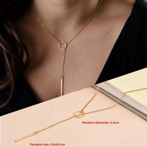 New Arrival 2021 Fashion Modern Choker Necklace Simple Two Layers Round Necklaces Gold Color Necklace Choker Jewelry For Women