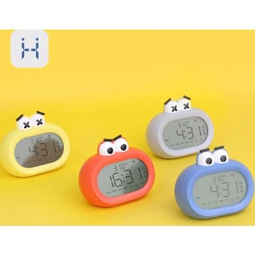 Cartoon Alarm Clock Childrens Digital Clock Interesting Bedside Wake Up Alarm Clock With Temperature Display Lovely Kid Gift