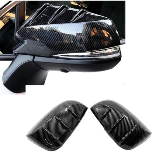 For Toyota Highlander 2021 2022 Carbon Fiber Color Rear View Rearview Side Mirror Cover Trim Sticker Decoration Accessories