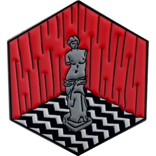 Venus de Milo Enamel Pin Custom Twin Peaks Brooches for Shirt Lapel Bag Punk Badge TV Jewelry Gift for Friends