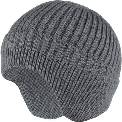 HanXi Fashion Knitted Protect Ear Beanie Hat Winter Men Women Breathable Solid Color Unisex Simple Bonnet Gorras