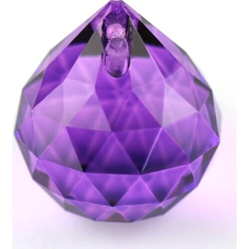 Crystal Faceted Ball 1pc 20mm Various Color Feng Shui Glass Ball Prisms Wedding Decorations Chandelier