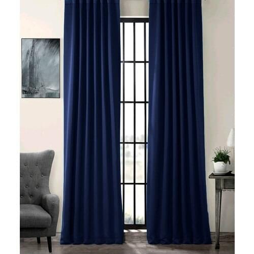 Crown Navy Blue Blackout Blinds Backdrop Curtain