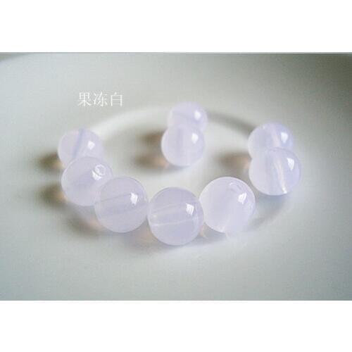 Transparent Jelly White Acrylic Gumball Round Spacer Loose DIY Beads 6.8.10.12.14mm DIY Handmade Jewelry Accessories AC-02A