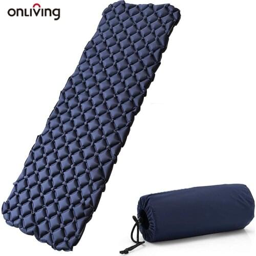 ONLIVING Camping Sleeping Mat Outdoor Sleeping Pad Inflatable Air Mattresses Tent Mat Folding Air Cushion Bed Hiking Trekking