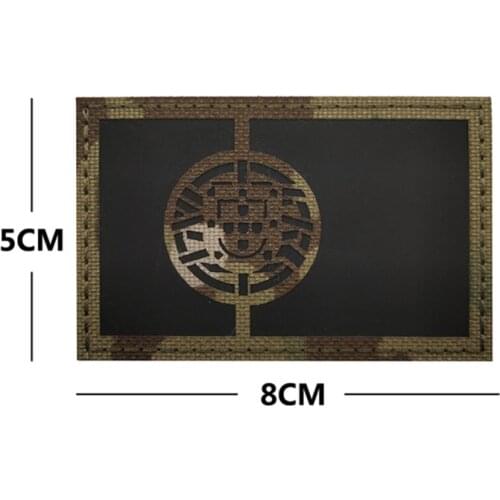 Portugal Flag Embroidery IR Velcros Patches Badges Emblem military Army Accessory Hook and Loop Tactical National Flag states