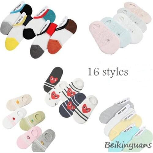 Girls Boys Spring and Summer Comfortable Breathable Cartoon Cotton Socks Cartoon Mesh Lace Children Cotton Socks