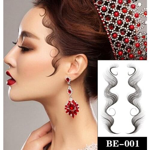 New Baby Burr Tattoo Sticker Broken Hair Edge Ponytail Temporary Bangs Posted Waterproof and Sweat Proof DIY Stickers