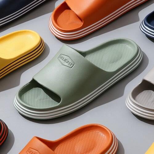 New style slippers female summer home mute bathroom bathing couple EVA sandals and slippers male