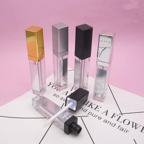 7ml Empty Lip Gloss Tubes With Mirror LED Light Lipgloss Bottles Lipstick Tubes Package Square Lip Tubes Makeup Refillable Tubes
