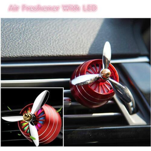 LED Light Car Vent Outlet Alloy Perfume Clip Fresh Air Freshener for Skoda Octavia A7 A5 2 Kodiaq Rapid Toyota c-hr Corolla RAV4