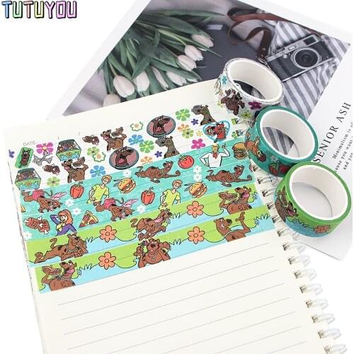 PC1850 Cartoon Dog Washi Masking Tapes Life Stationery Decorative Adhesive Scrapbooking DIY Paper Office Stickers