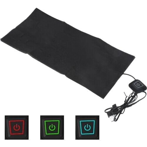 5V 2A USB Outdoor Climbing USB Electric Cloth Heater Pad Heating Waist Abdomen Cushion Pet Winter Waist Warmer Heater Pad