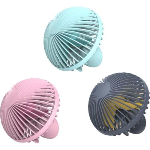 USB Handheld Portable Fan Mini Desktop Fan Portable Fan for Home Office Car Outdoor Travel Mushroom-Shaped Desktop Fan LX0B
