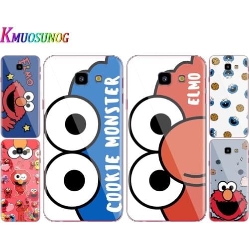 Transparent Cover Cute Sesame Street Cookie Elmo For Samsung Galaxy J8 J7 J6 J5 J4 J3 J2 Duo Prime Plus Core 2018 Phone Case