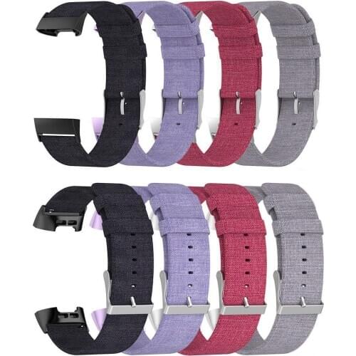 4 Colors Nylon Strap For Fitbit Charge 3 Watch Wrist Band Fashion Canvas Nylon Replacement Strap For Charge3 Smartwatch