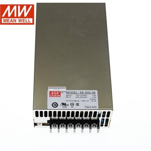SE-600-36 MEAN WELL 600W 36V Switching Power Supply 110V/220V AC to 36V DC 16.6A 600W Meanwell Power Supply Unit Transformer PSU