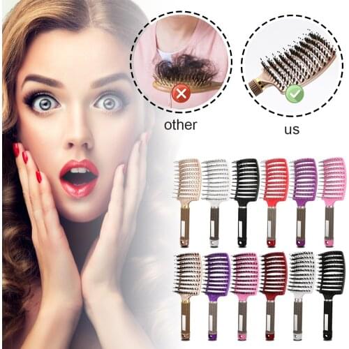 2021 Hair brush Girls Hair Scalp Massage Comb Women Wet Curly Detangle Hair Brush for Salon Hairdressing Styling Tool dropship