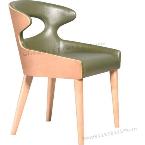 Nordic Solid Wood Dining Chair Simple Modern Home Armchair Book Chair Leisure Chair Designer Chair Coffee Shop Table Chair